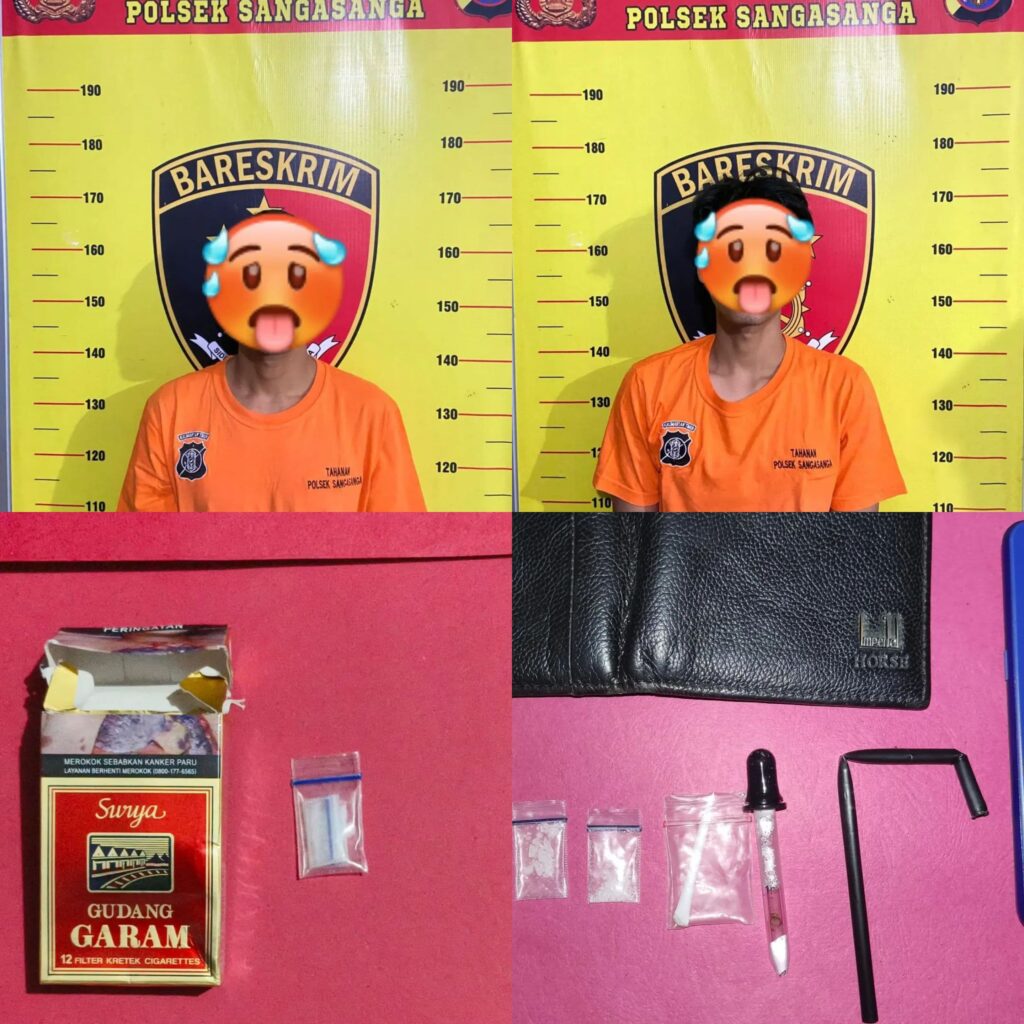 Polsek Sangasanga Bongkar Jaringan Sabu, Dua Pelaku Diciduk di Dua Lokasi