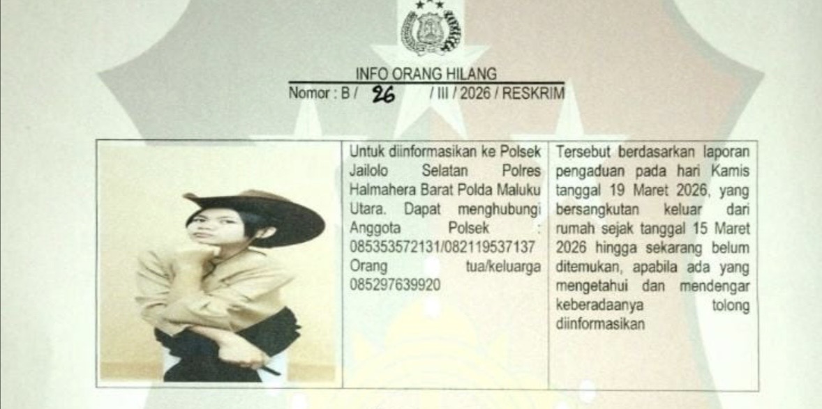 Remaja 13 Tahun di Halmahera Barat Hilang, Polisi Intensifkan Pencarian