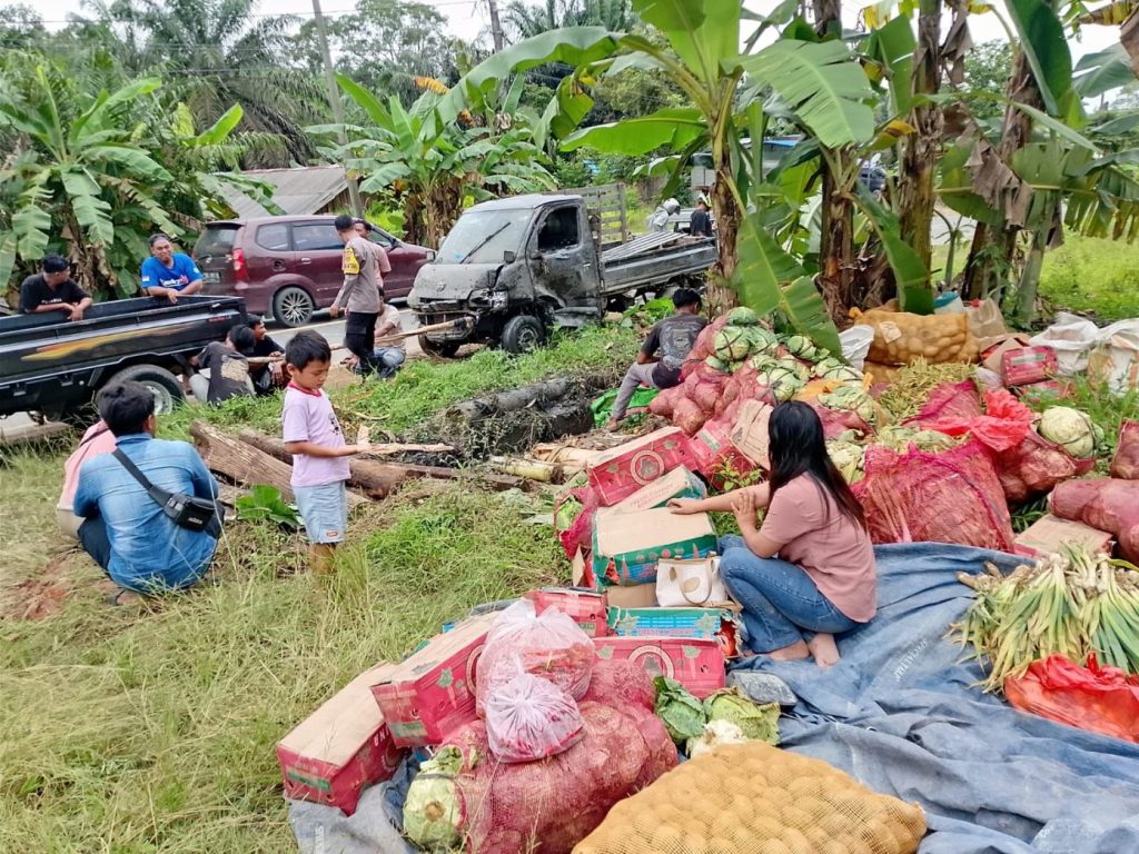 Sopir Kurang Fokus, Pikap Grandmax Keluar Jalur di Babulu