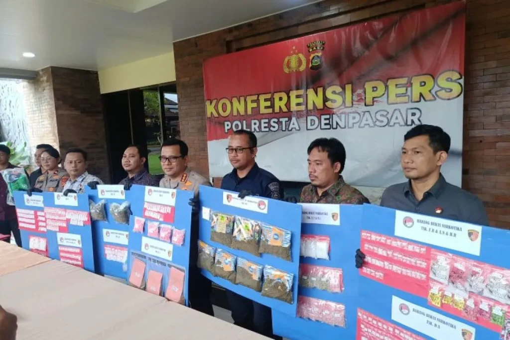 Polresta Denpasar Bongkar 40 Kasus Narkoba, 42 Pengedar Ditangkap