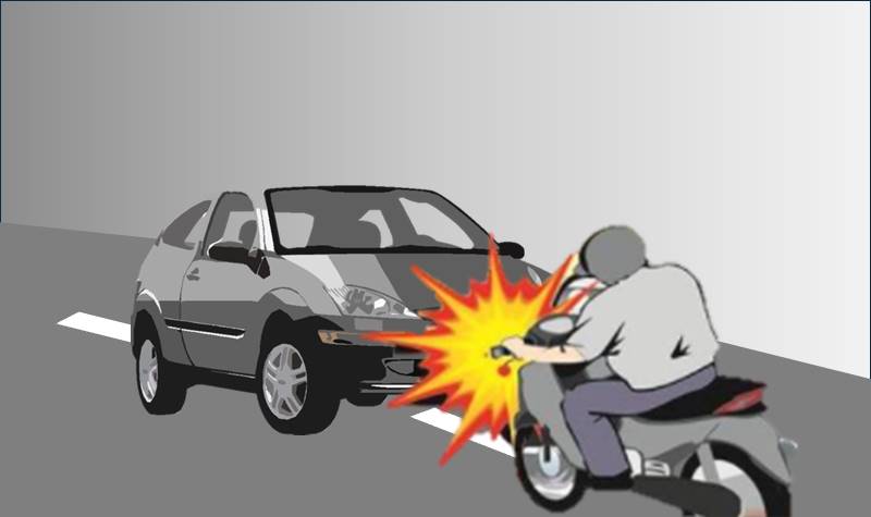 Adu Banteng Motor vs Mobil di Driyorejo Gresik, Pemotor Luka Berat