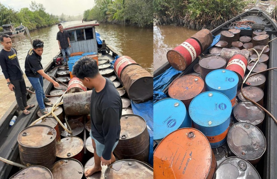 Nelayan Inhil Sulit Melaut, Polisi Bongkar Kapal Pengangkut Solar Subsidi Ilegal