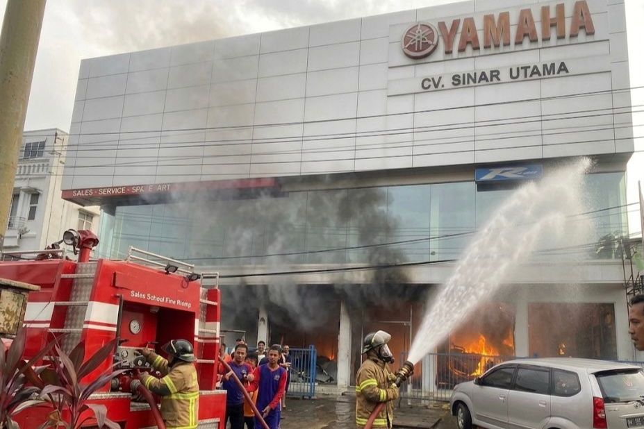 Dealer Yamaha di Samarinda Terbakar, Tiga Motor Hangus