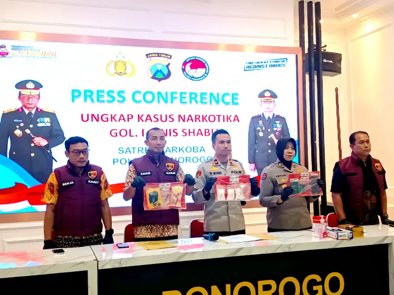 Satresnarkoba Ponorogo Bongkar Peredaran 301 Gram Sabu