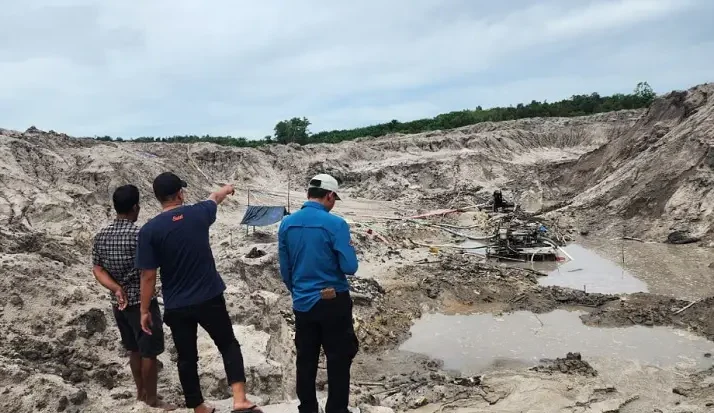 Tambang Timah Ilegal di Bangka Digerebek, Alat Berat Disita