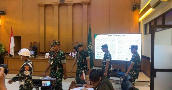 Empat Prajurit TNI Duduk di Kursi Terdakwa, Sidang Perdana Kasus Andrie Yunus Digelar