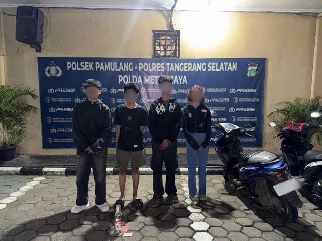 Nongkrong Sambil Miras, 4 Remaja Diciduk Polisi di Pondok Cabe