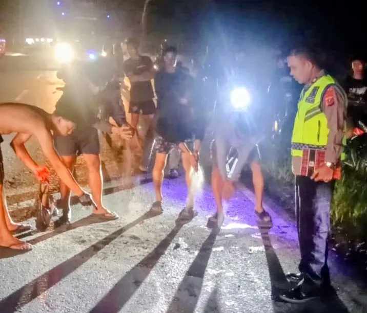 Tabrakan Maut di Jalinsum Sergai, Pemotor Tewas dan Sopir Truk Kabur