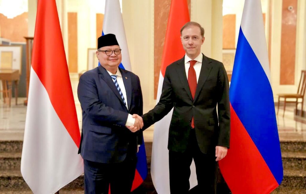 RI-Rusia Perkuat Kerja Sama, Airlangga-Denis Manturov Pimpin SKB di Kazan
