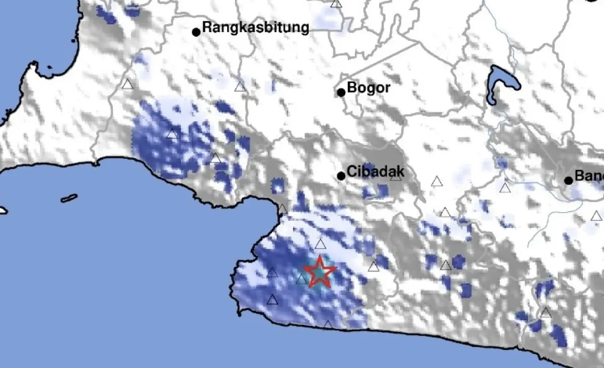 Gempa Magnitudo 3,5 Guncang Sukabumi Pagi Ini