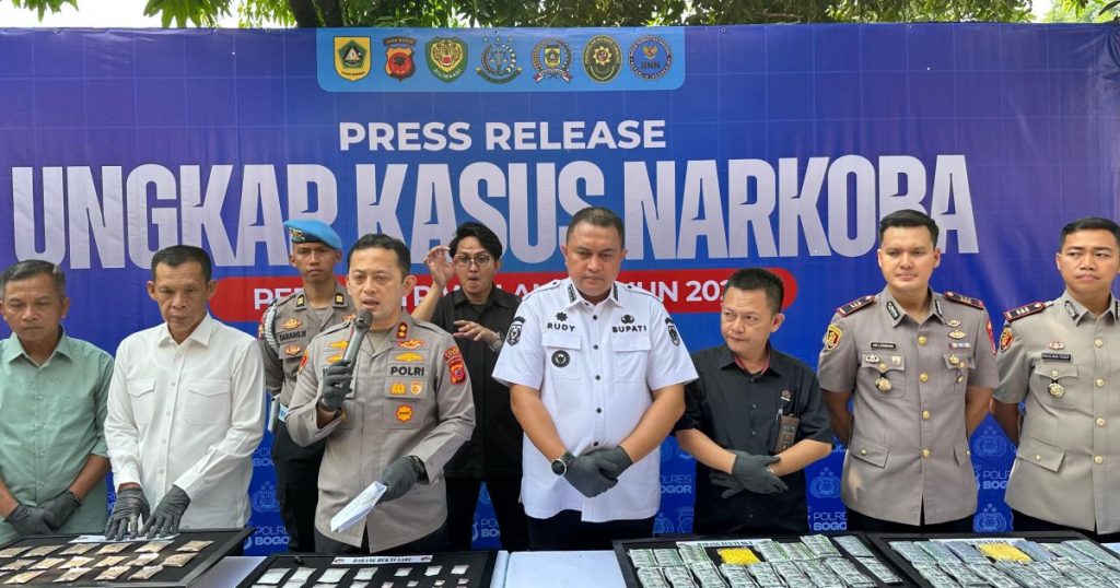 Polres Bogor Bongkar 113 Kasus Narkoba, Barang Bukti Capai Rp3 Miliar