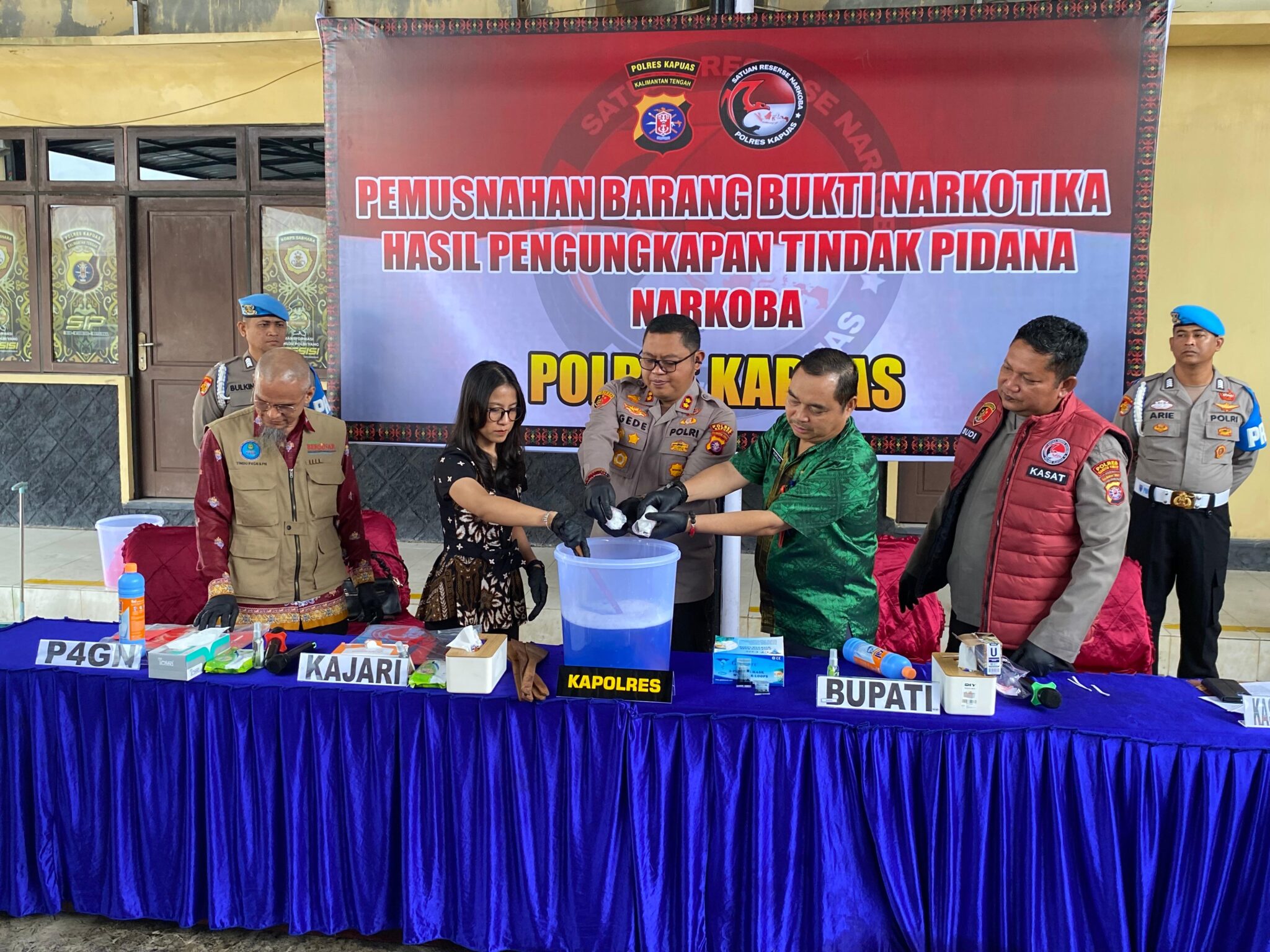 Polres Kapuas Musnahkan 156 Gram Sabu, Jaringan Diduga dari Palangka Raya