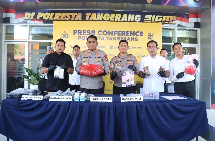 Polresta Tangerang Bongkar Jaringan Narkoba Sintetis Lintas Kota