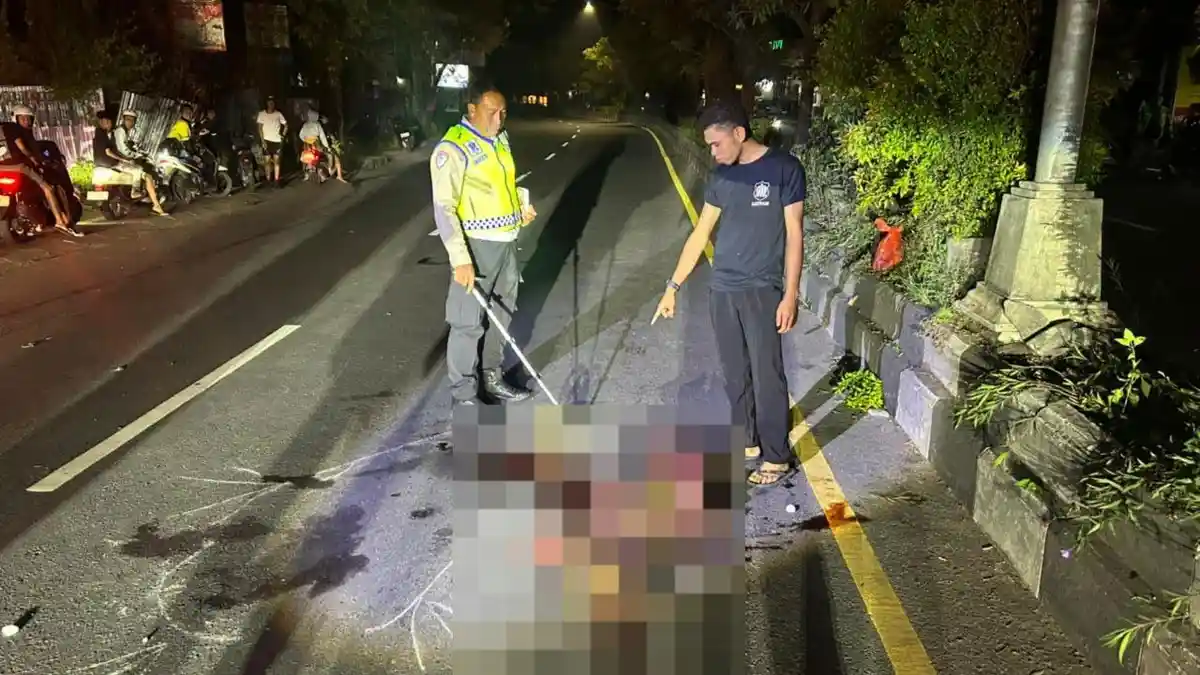 Pejalan Kaki Tewas Ditabrak Tiga Kendaraan di Denpasar, Dua Kabur
