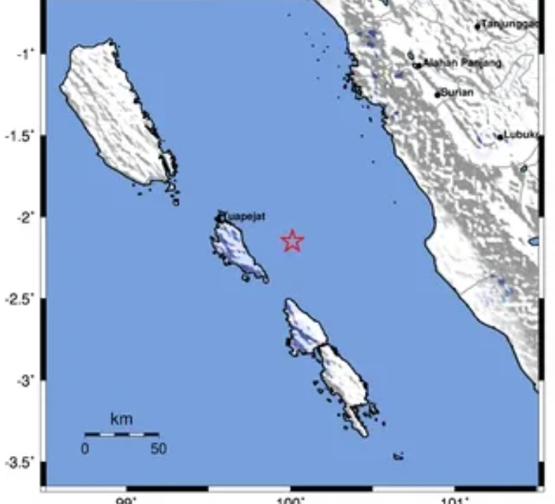 Gempa M 4,0 Guncang Tuapejat Mentawai, BMKG Pastikan Tak Berpotensi Tsunami