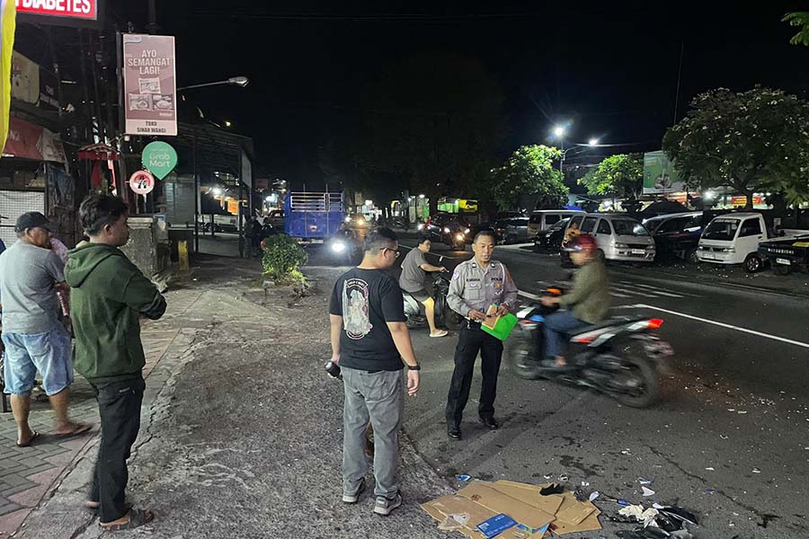 Ojol Tewas Usai Tabrakan dengan Truk di Depan Pasar Ubung Denpasar