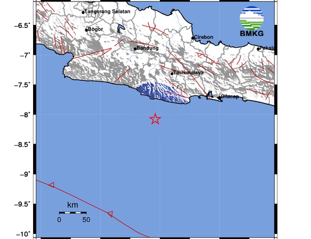 Gempa Magnitudo 4,2 Guncang Pangandaran, BMKG Pastikan Tak Berpotensi Tsunami
