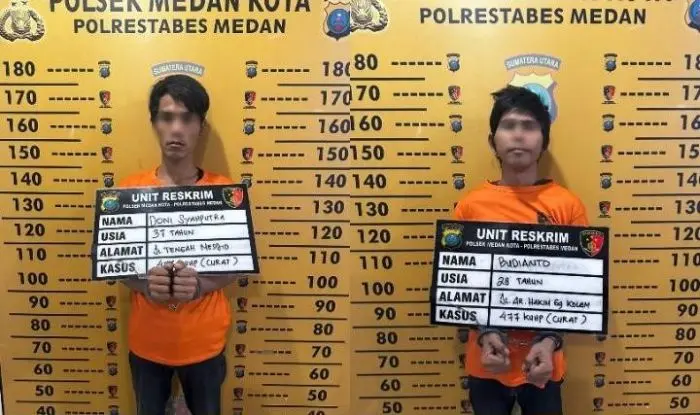 Polsek Medan Kota Tangkap Dua Pelaku Pembobol Mess Polda Aceh