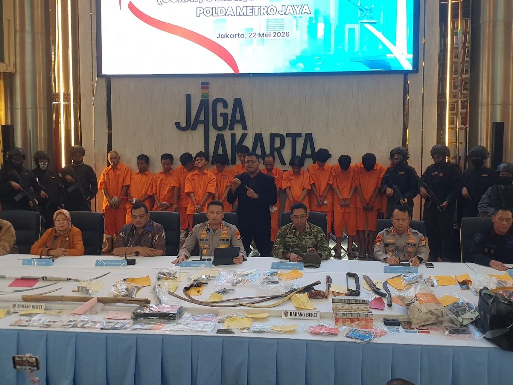 Polda Metro Jaya Sita 8 Senjata Api dari Operasi Kejahatan Jalanan