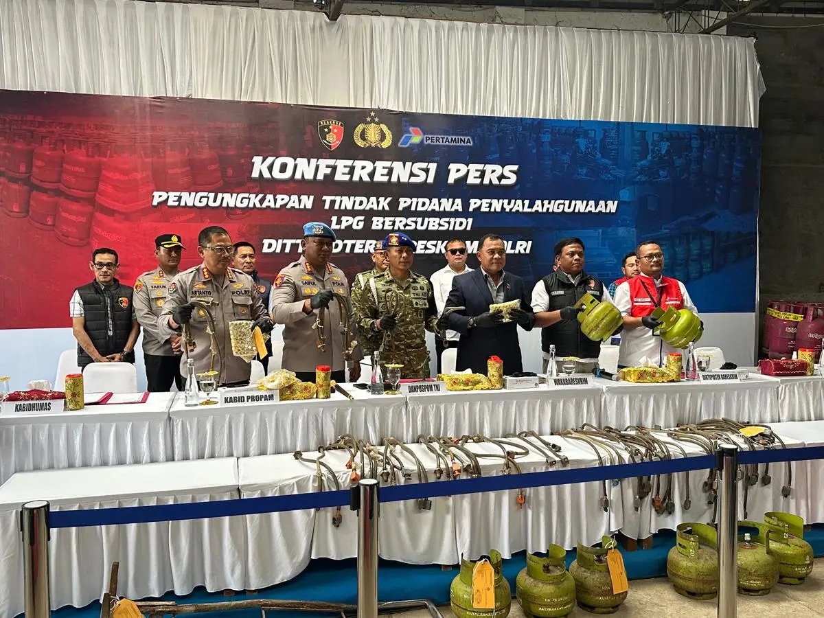 Bareskrim Bongkar Gudang Gas Oplosan di Klaten, Kerugian Negara Rp6 Miliar