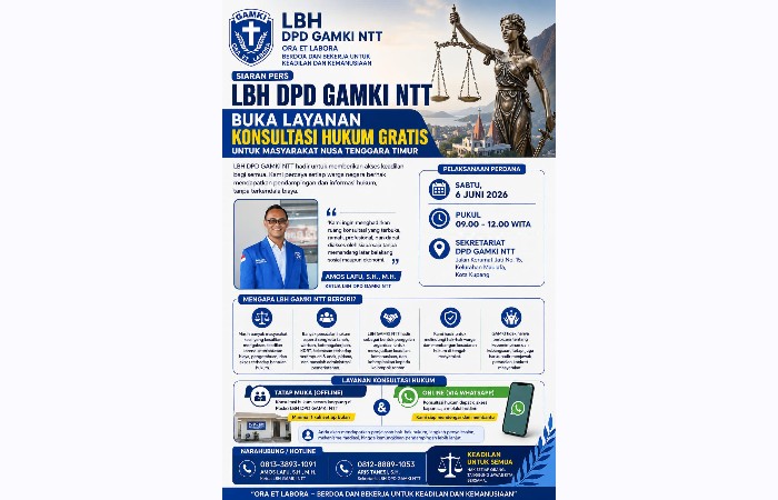 LBH GAMKI NTT Buka Konsultasi Hukum Gratis, Warga Kini Lebih Mudah Cari Keadilan