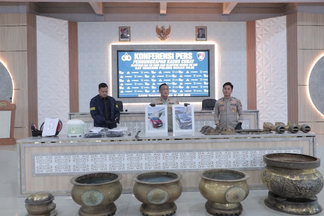 Sindikat Pencuri Hiolo Kelenteng di Rohil dan Bengkalis Dibongkar