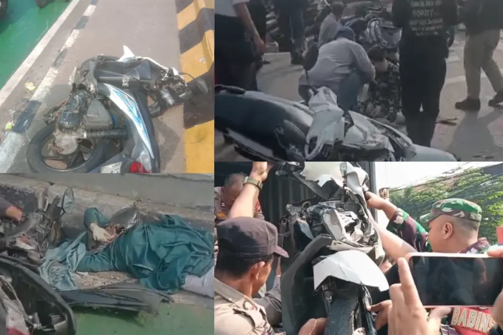 Truk Hantam Motor di Simpang Unisma Bekasi, 1 Ojol Tewas dan 9 Terluka