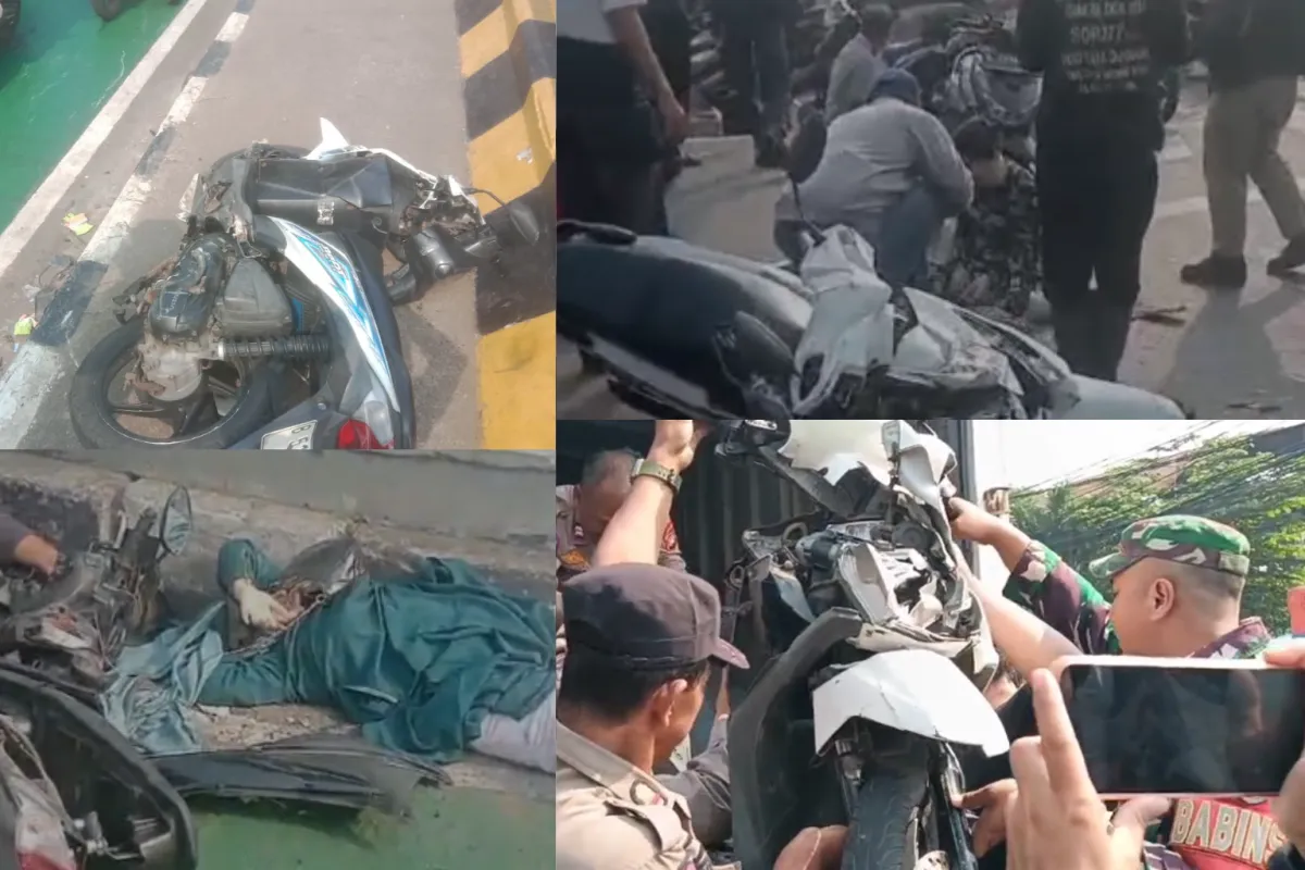 Truk Hantam Motor di Simpang Unisma Bekasi, 1 Ojol Tewas dan 9 Terluka