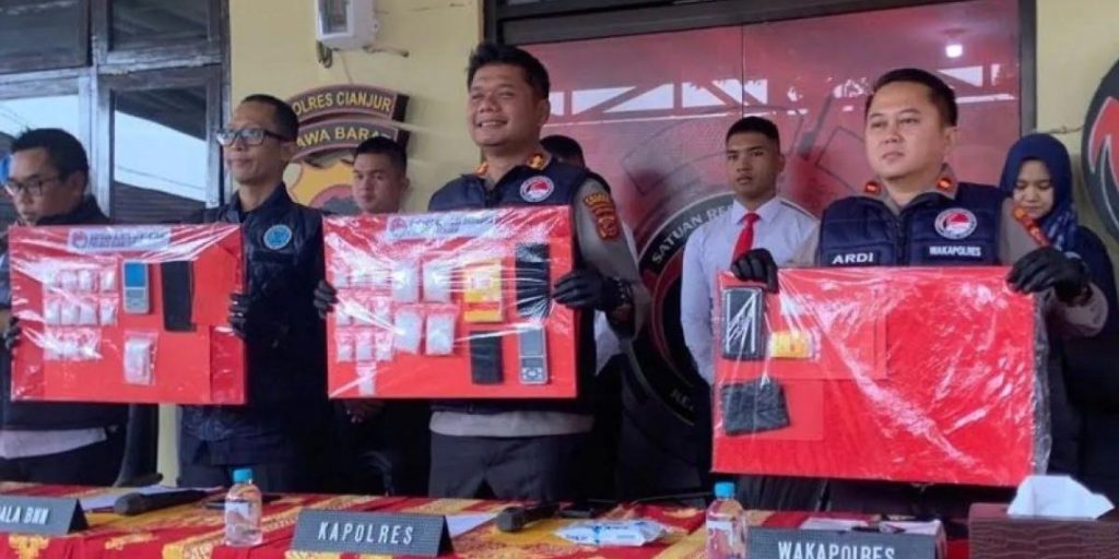 Jaringan Sabu Daring di Cianjur Dibongkar, Tiga Orang Diamankan
