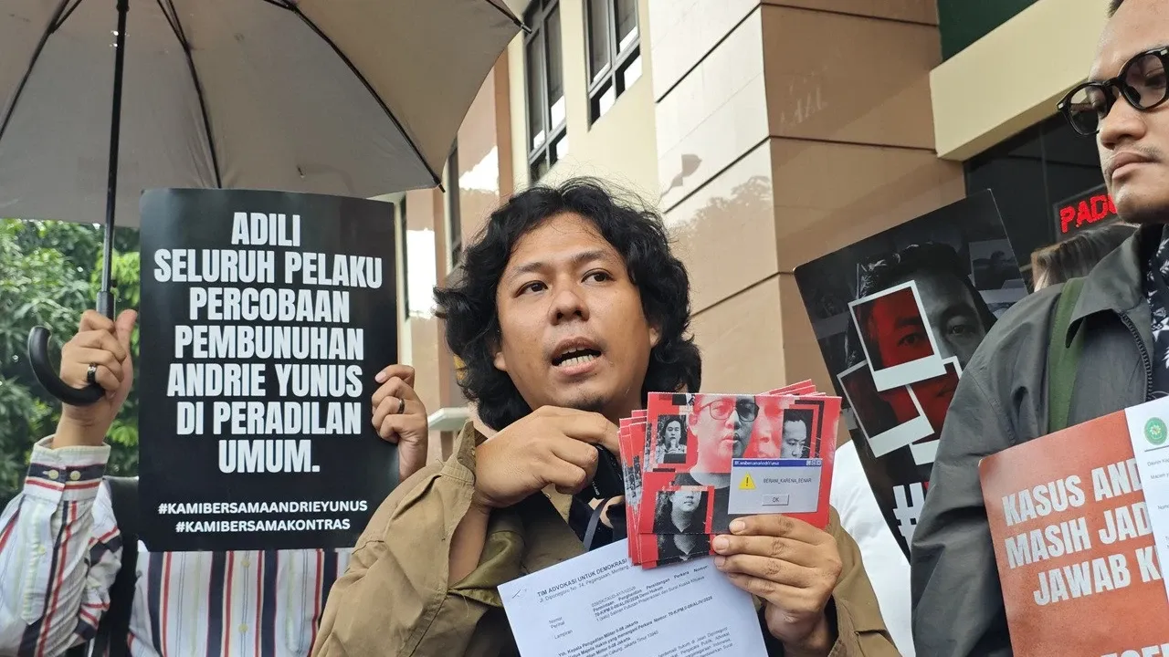 TAUD Desak Pengadilan Militer Hentikan Sidang Kasus Andrie Yunus