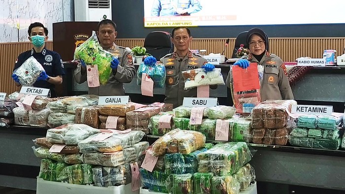 Polda Lampung Sita 179,5 Kg Sabu di Jalur Penyeberangan Bakauheni