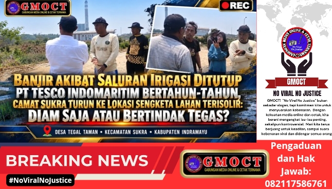Saluran Irigasi Diduga Ditutup, Warga Indramayu Tagih Tindakan Camat